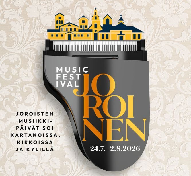 Logo, flyygeli ja piirroksia rakenuksista